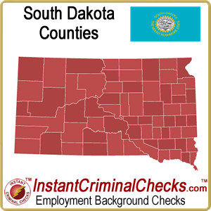 South Dakota County Criminal Background Checks