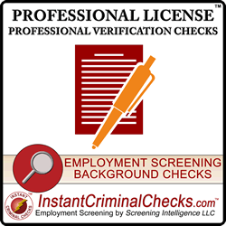 Professional License Check