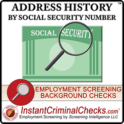 Social Security Number Address History Trace