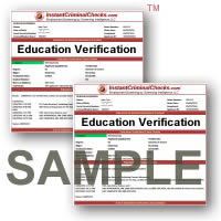 Education Verification Check Sample