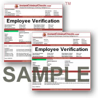 Employee Verification Check Sample