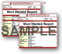 Most Wanted Report Search